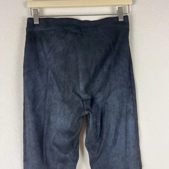 Elie Tahari Roxanna Lambskin Suede Skinny Pants Womens Medium Blue Shimmery - Picture 10 of 15